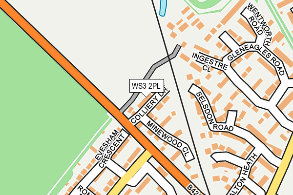 WS3 2PL map - OS OpenMap – Local (Ordnance Survey)