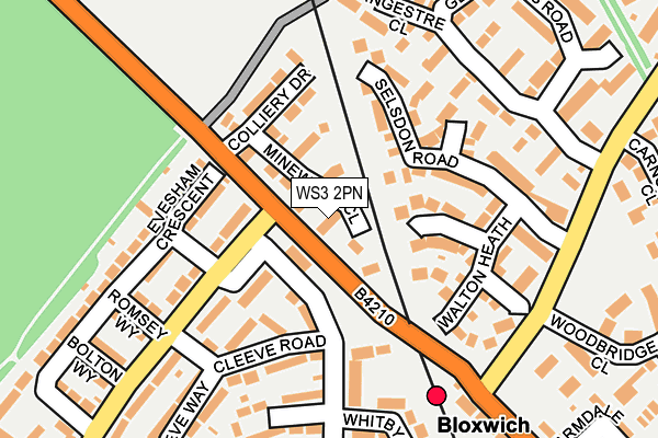 WS3 2PN map - OS OpenMap – Local (Ordnance Survey)