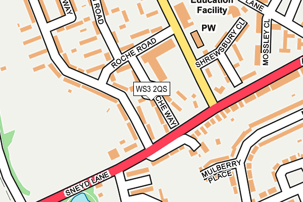 WS3 2QS map - OS OpenMap – Local (Ordnance Survey)