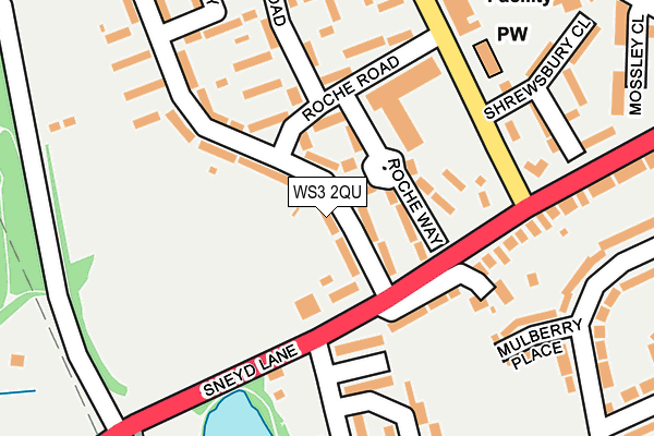 WS3 2QU map - OS OpenMap – Local (Ordnance Survey)