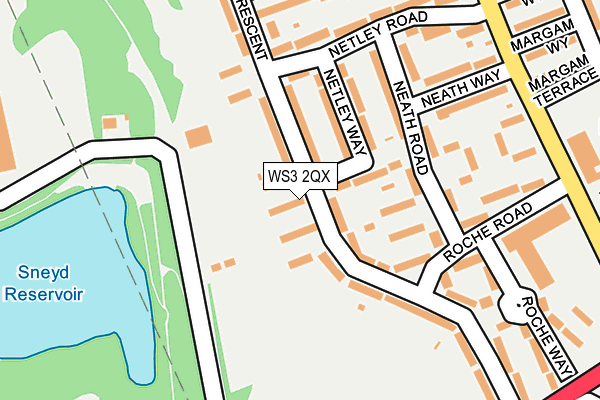 WS3 2QX map - OS OpenMap – Local (Ordnance Survey)