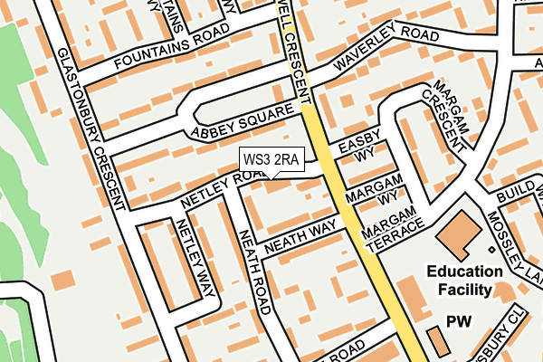 WS3 2RA map - OS OpenMap – Local (Ordnance Survey)