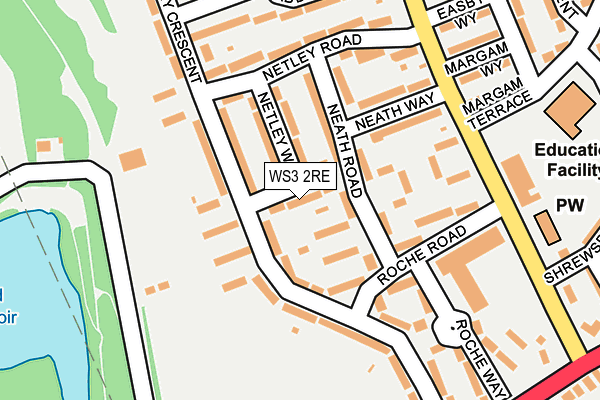 WS3 2RE map - OS OpenMap – Local (Ordnance Survey)