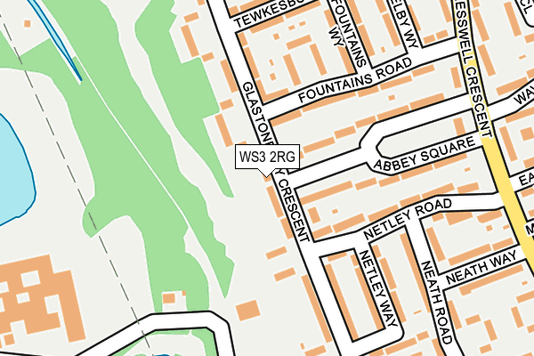 WS3 2RG map - OS OpenMap – Local (Ordnance Survey)