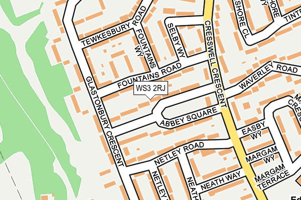 WS3 2RJ map - OS OpenMap – Local (Ordnance Survey)