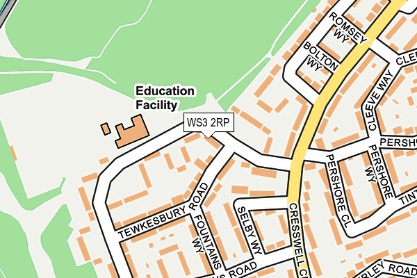 WS3 2RP map - OS OpenMap – Local (Ordnance Survey)