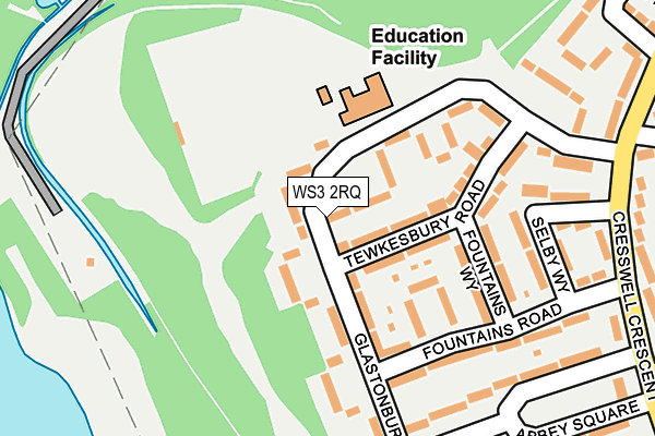 WS3 2RQ map - OS OpenMap – Local (Ordnance Survey)