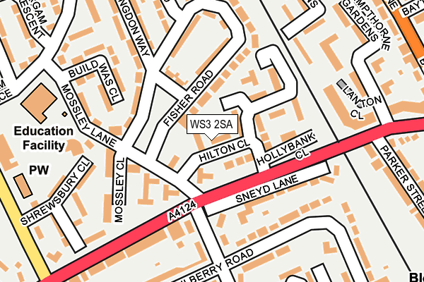 WS3 2SA map - OS OpenMap – Local (Ordnance Survey)