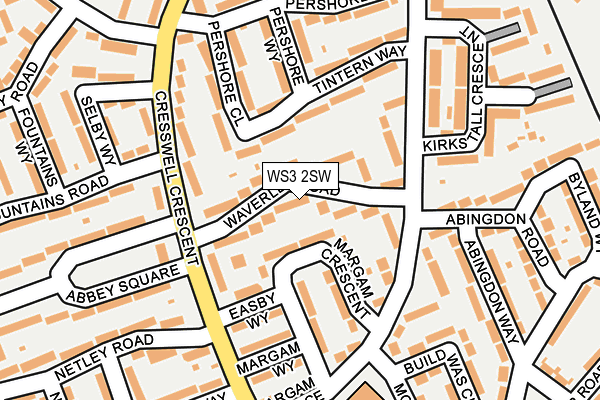 WS3 2SW map - OS OpenMap – Local (Ordnance Survey)