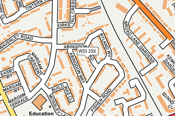 WS3 2SX map - OS OpenMap – Local (Ordnance Survey)