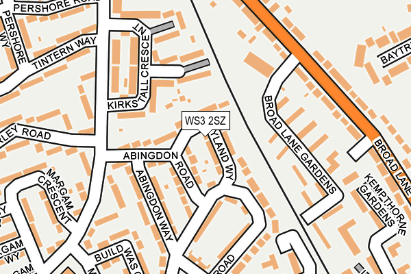 WS3 2SZ map - OS OpenMap – Local (Ordnance Survey)