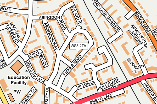 WS3 2TA map - OS OpenMap – Local (Ordnance Survey)