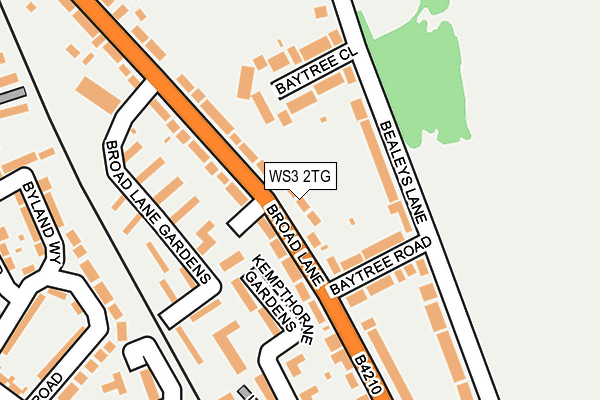WS3 2TG map - OS OpenMap – Local (Ordnance Survey)