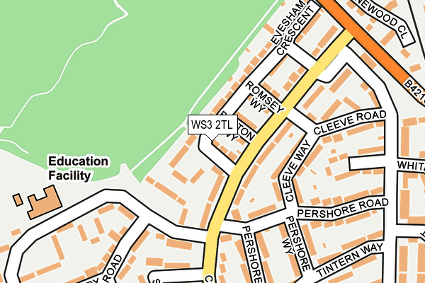 WS3 2TL map - OS OpenMap – Local (Ordnance Survey)
