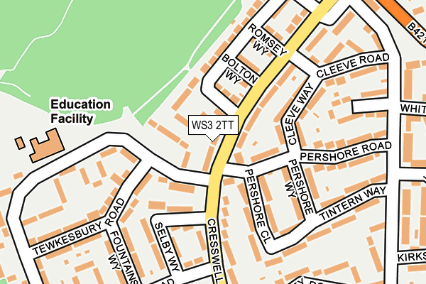 WS3 2TT map - OS OpenMap – Local (Ordnance Survey)