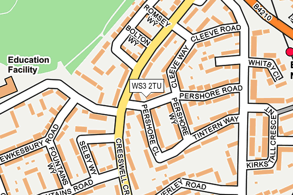 WS3 2TU map - OS OpenMap – Local (Ordnance Survey)