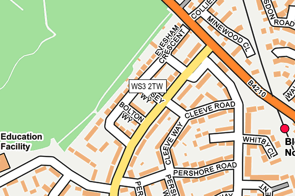 WS3 2TW map - OS OpenMap – Local (Ordnance Survey)