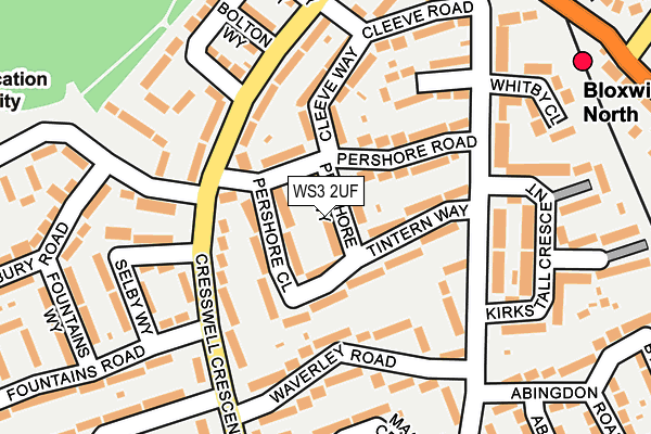 WS3 2UF map - OS OpenMap – Local (Ordnance Survey)