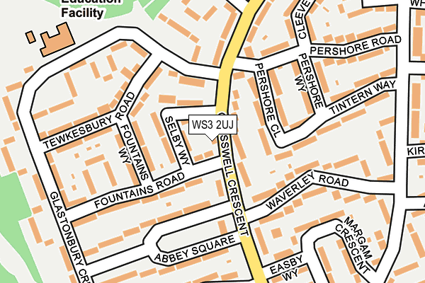 WS3 2UJ map - OS OpenMap – Local (Ordnance Survey)