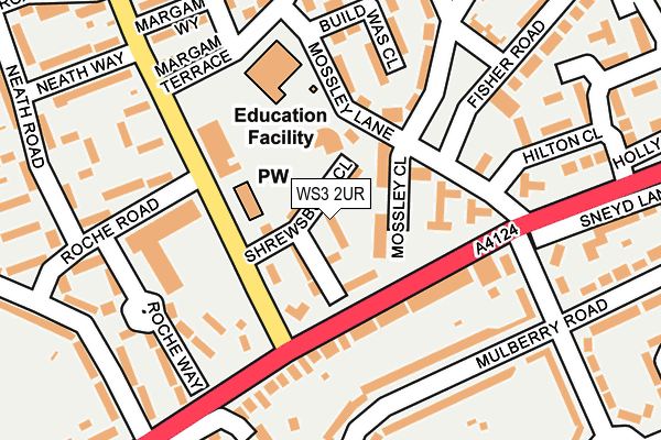 WS3 2UR map - OS OpenMap – Local (Ordnance Survey)