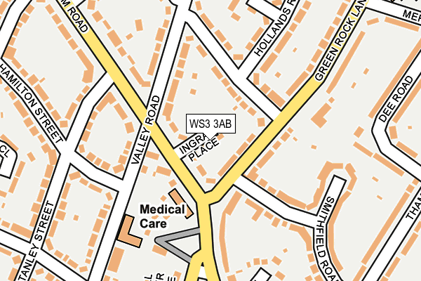 WS3 3AB map - OS OpenMap – Local (Ordnance Survey)