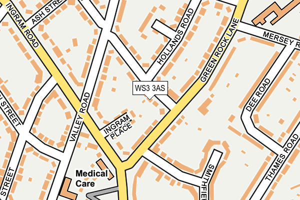 WS3 3AS map - OS OpenMap – Local (Ordnance Survey)