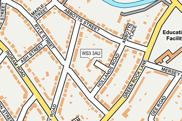 WS3 3AU map - OS OpenMap – Local (Ordnance Survey)