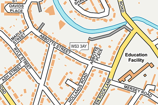 WS3 3AY map - OS OpenMap – Local (Ordnance Survey)