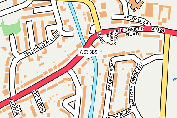 WS3 3BS map - OS OpenMap – Local (Ordnance Survey)
