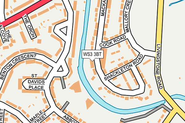WS3 3BT map - OS OpenMap – Local (Ordnance Survey)