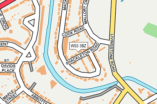 WS3 3BZ map - OS OpenMap – Local (Ordnance Survey)