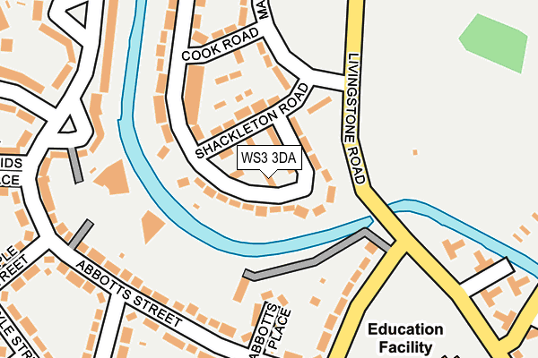WS3 3DA map - OS OpenMap – Local (Ordnance Survey)