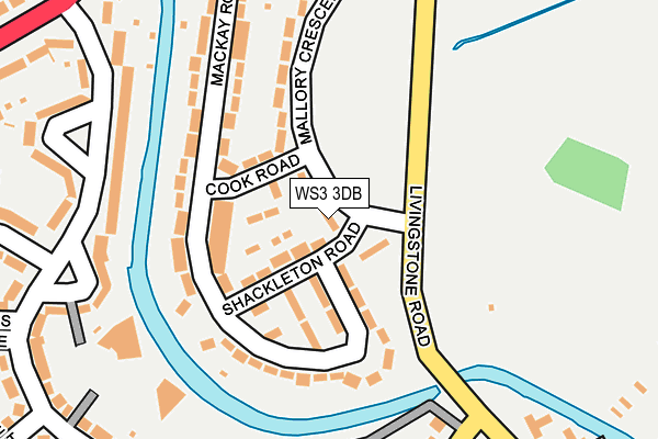 WS3 3DB map - OS OpenMap – Local (Ordnance Survey)