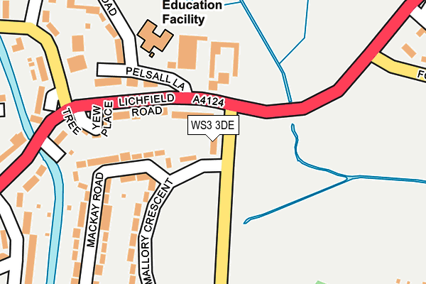 WS3 3DE map - OS OpenMap – Local (Ordnance Survey)