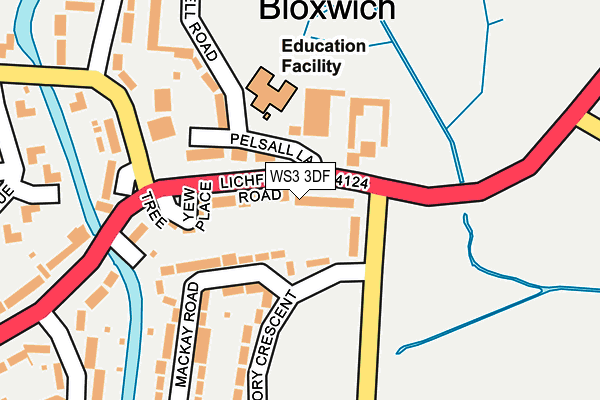 WS3 3DF map - OS OpenMap – Local (Ordnance Survey)