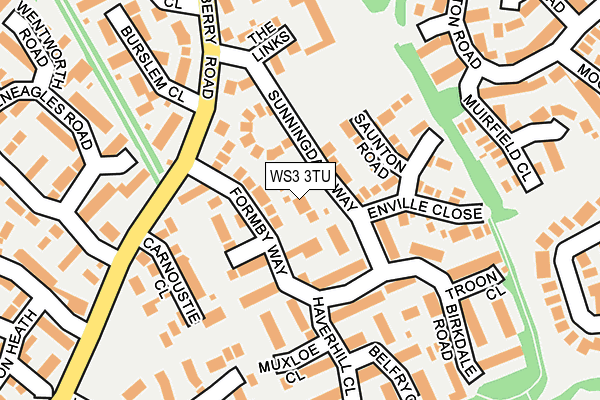 WS3 3TU map - OS OpenMap – Local (Ordnance Survey)