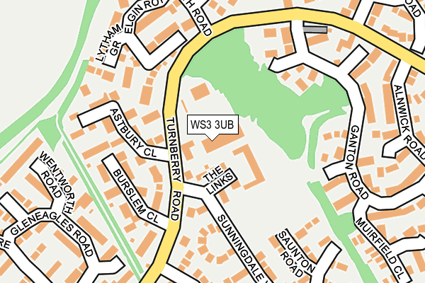 WS3 3UB map - OS OpenMap – Local (Ordnance Survey)