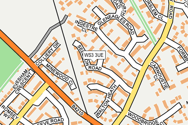 WS3 3UE map - OS OpenMap – Local (Ordnance Survey)