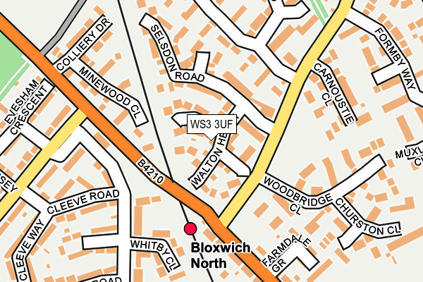 WS3 3UF map - OS OpenMap – Local (Ordnance Survey)