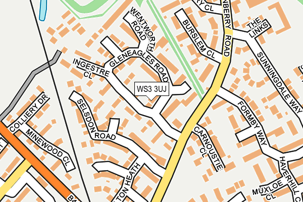 WS3 3UJ map - OS OpenMap – Local (Ordnance Survey)