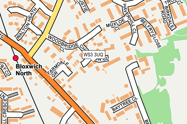 WS3 3UQ map - OS OpenMap – Local (Ordnance Survey)