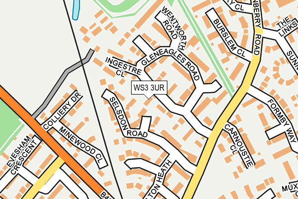 WS3 3UR map - OS OpenMap – Local (Ordnance Survey)