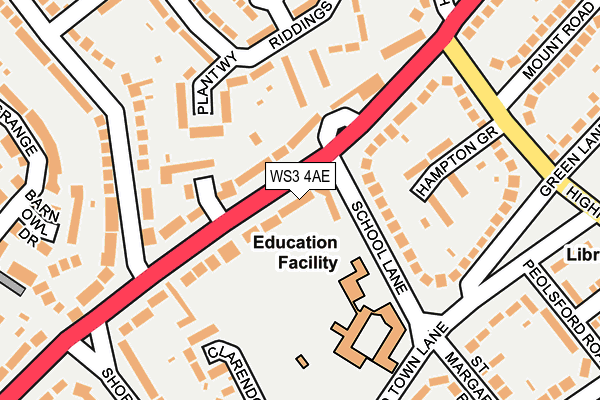 WS3 4AE map - OS OpenMap – Local (Ordnance Survey)