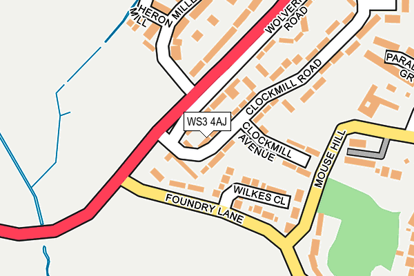 WS3 4AJ map - OS OpenMap – Local (Ordnance Survey)