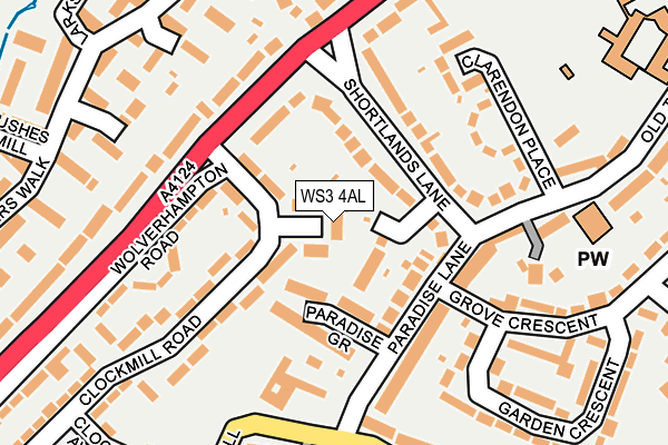 WS3 4AL map - OS OpenMap – Local (Ordnance Survey)