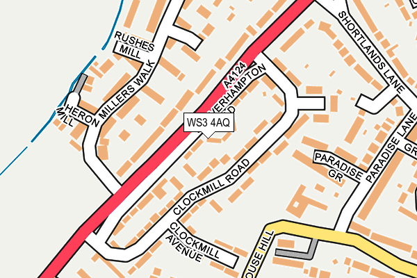 WS3 4AQ map - OS OpenMap – Local (Ordnance Survey)
