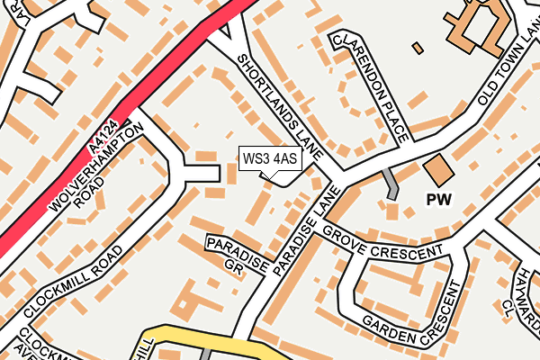 WS3 4AS map - OS OpenMap – Local (Ordnance Survey)