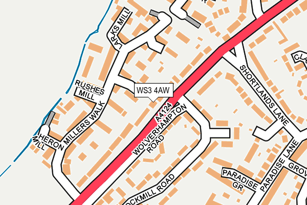 WS3 4AW map - OS OpenMap – Local (Ordnance Survey)