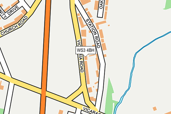 WS3 4BH map - OS OpenMap – Local (Ordnance Survey)