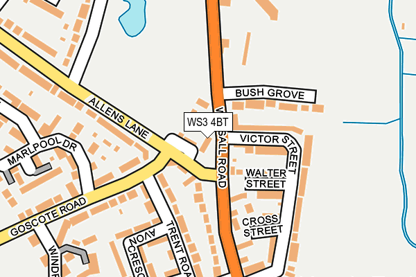 WS3 4BT map - OS OpenMap – Local (Ordnance Survey)
